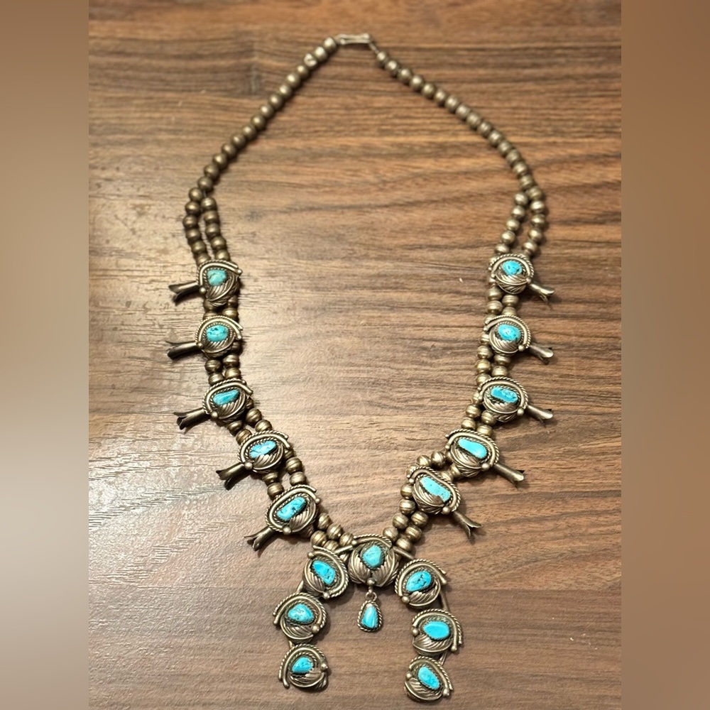 Authentic Turquoise Squash Blossom